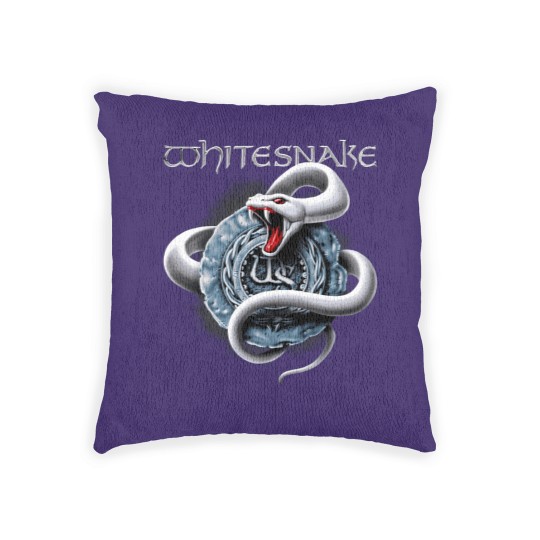 Discover white snake Woven Pillows