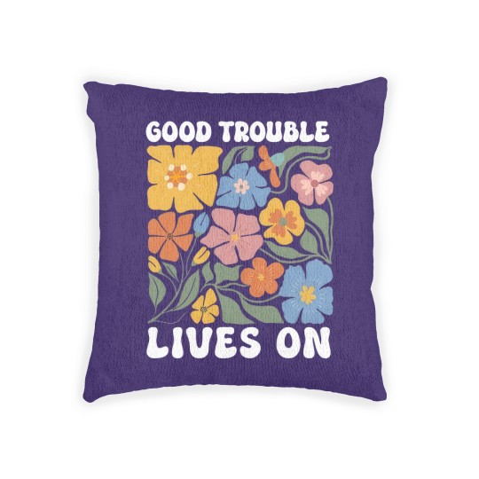 Discover Floral Good Trouble Lives On Woven Pillows, Resistance Woven Pillows, John Lewis Woven Pillows