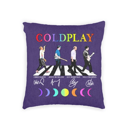Discover Coldplay Band Woven Pillows Round