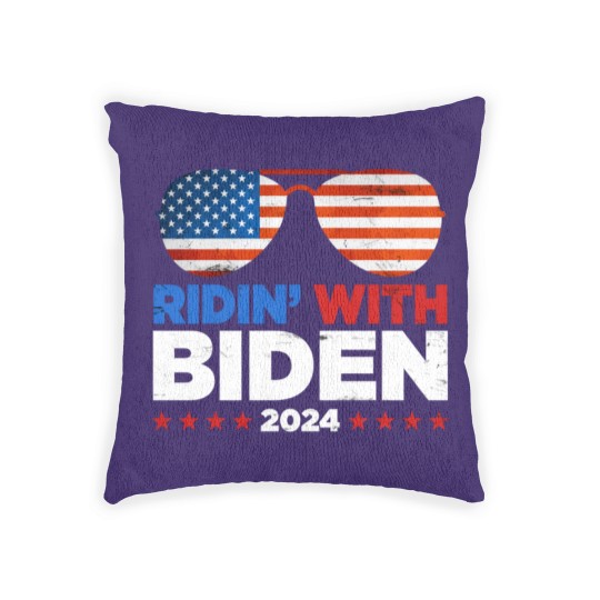Discover Ridin' With Biden Joe Biden 2024 Election For Pres Woven Pillows