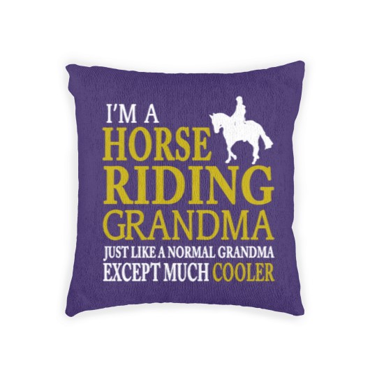 Discover I'm A Horse Riding Grandma Woven Pillows
