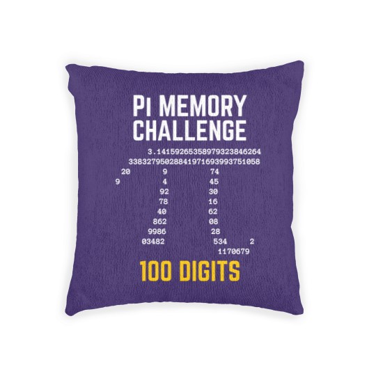 Discover 100 Digits of Pi Memory Challenge - Pi Day Woven Pillows