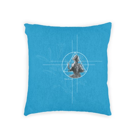 Discover Joan d'Arc - dark version Woven Pillows