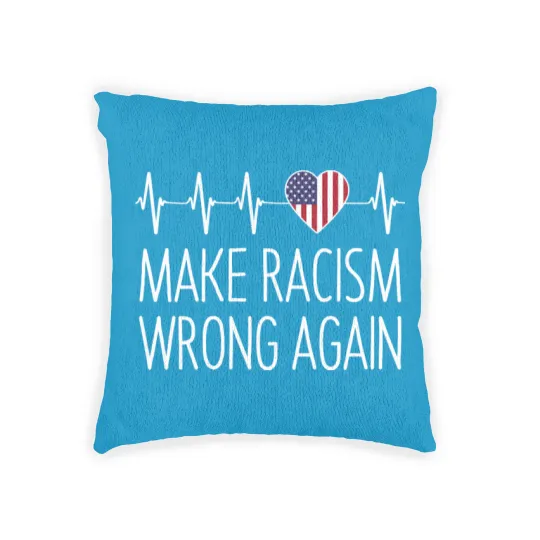 Discover Make Racism Wrong Again - Make Racism Wrong Again - Woven Pillows