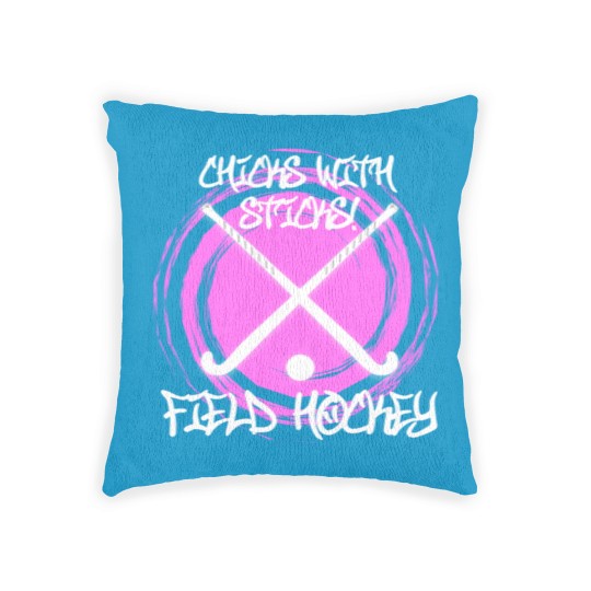 Discover Chicks with Sticks Field Hockey Woven Pillows