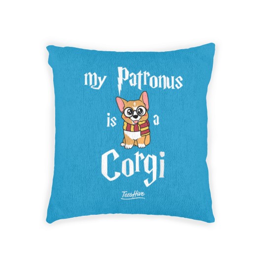 Discover My Patronus Is A Corgi Funny Corgi Novelty Cute C Woven Pillows