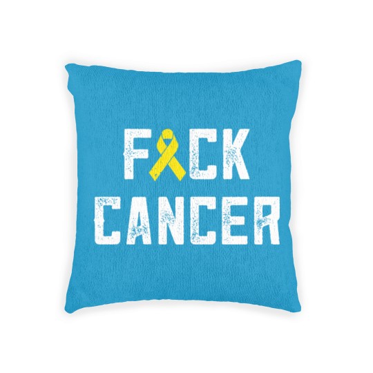 Discover Fck Cancer Funny Chemo Chemotherapy Battle Cancer Woven Pillows