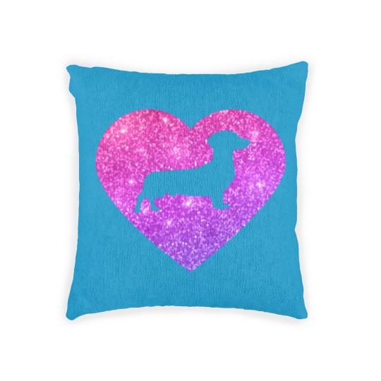 Discover Cute Dachshund Wiener Dog Heart Gift For Girls And Woven Pillows