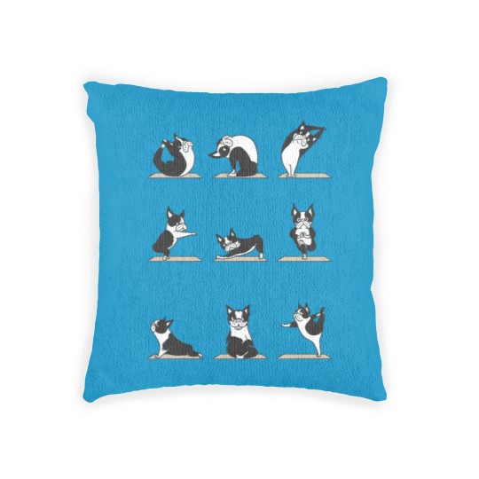 Discover Boston Terriers Yoga Woven Pillows