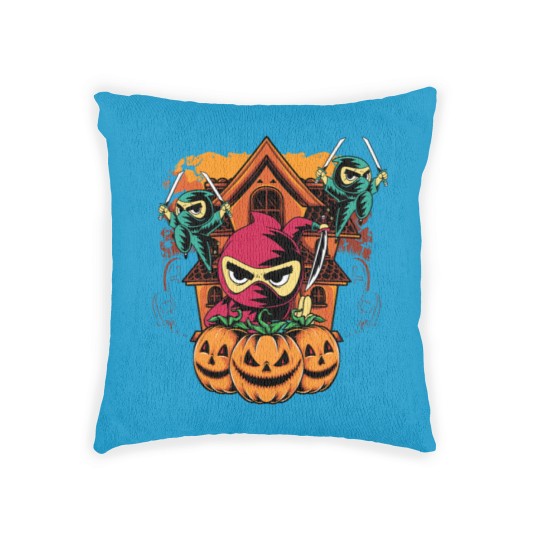 Discover Halloween Ninja Costume Pumpkin Cute Ninja Kids Woven Pillows