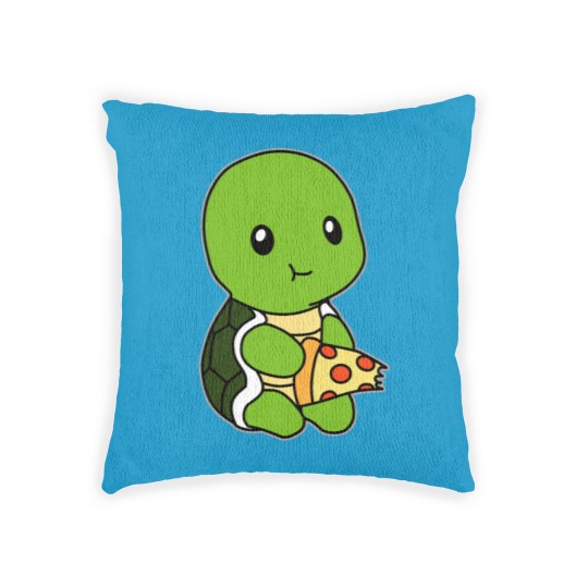 Discover Turtle pizza Woven Pillows