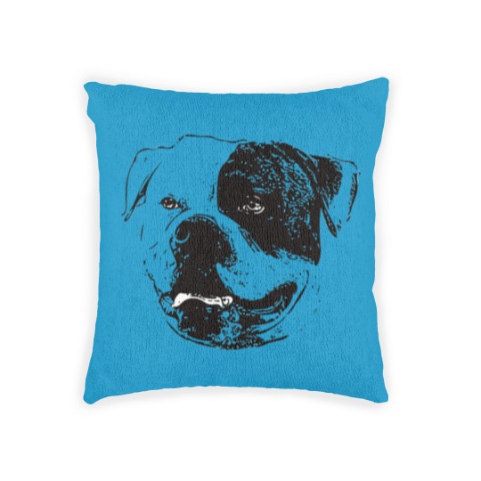 Discover American Bulldog Face Woven Pillows