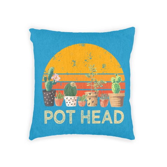 Discover Pot Head Stone Flowers Woven Pillows
