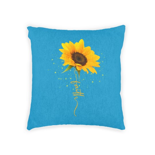 Discover Sunflower Woven Pillows Faith Beautiful yellow sunflower sunflower blooms funny