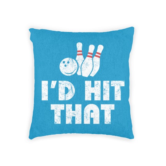 Discover Bowling Woven Pillows - I'd Hit That - Vintage - Gift For Bowlers Woven Pillows