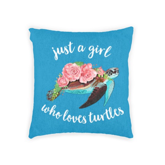 Discover Watercolor Turtle Woven Pillows Just A Girl Who Loves Turtles Floral Sea Turtle