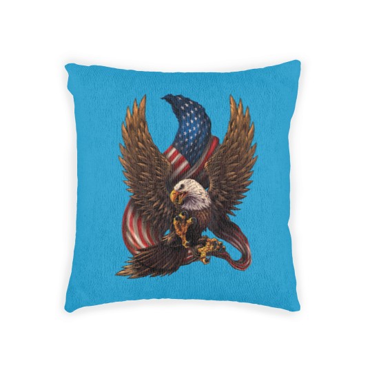 Discover Patriotic American Design With Eagle And Flag Woven Pillows