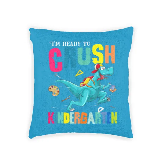 Discover I'm Ready To Crush Kindergarten Dinosaur Back To School Woven Pillows
