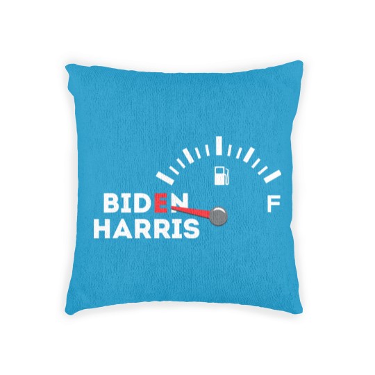 Discover Funny Biden Gas Woven Pillows | Empty Fuel Tank Gas Shortage Woven Pillows