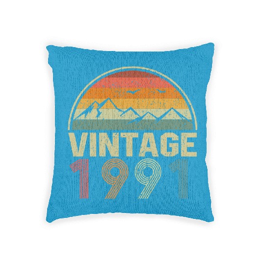 Discover Classic 30th Birthday Gift Idea Vintage 1991 Woven Pillows