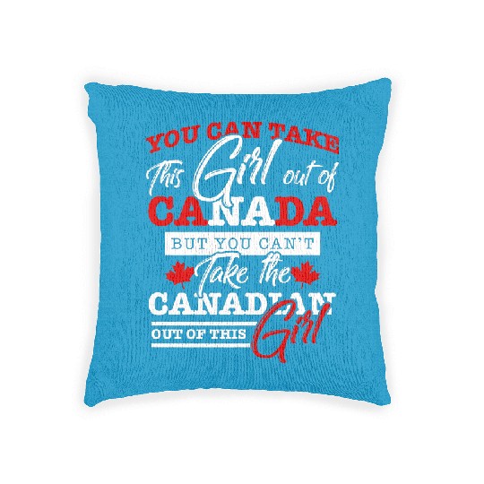 Discover Canadian Girl Women Gifts Maple Leaf Canada Woven Pillows