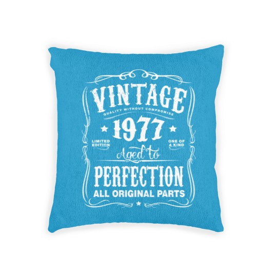 Discover Vintage Made In 1977 41st Birthday Woven Pillows