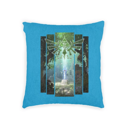 Discover Nintendo Zelda The Master Sword Lost Woods Artwork Woven Pillows