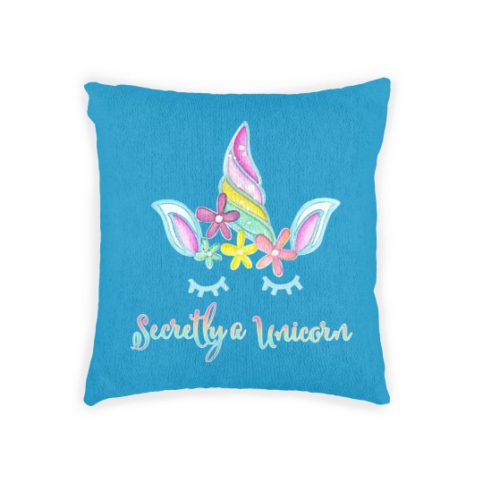 Discover Secretly a Unicorn Flowers and Horn Women's Plus Size Woven Pillows