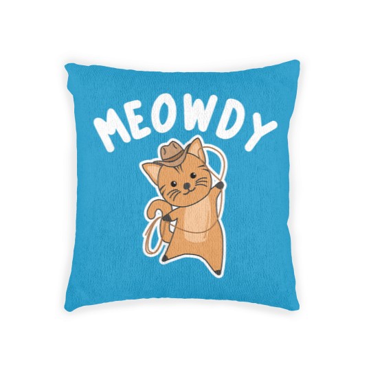 Discover Cowboy Cat Woven Pillows Meowdy Howdy Cat Cowboy With Lasso Cute Cats
