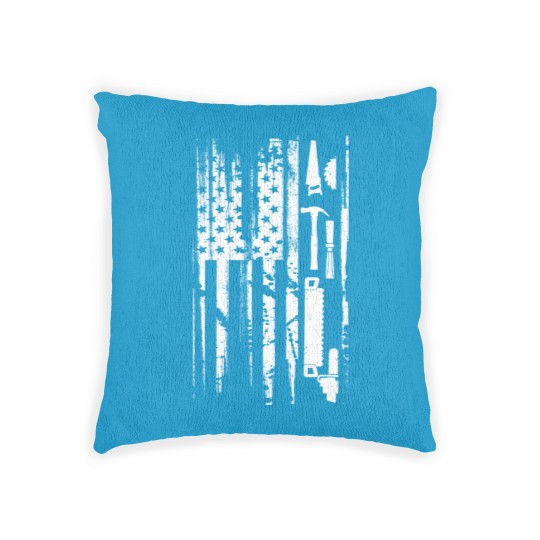 Discover American Flag Woodworking Woven Pillows