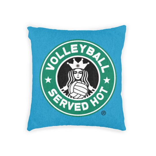 Discover Funny Volleyball Logo Design Woven Pillows