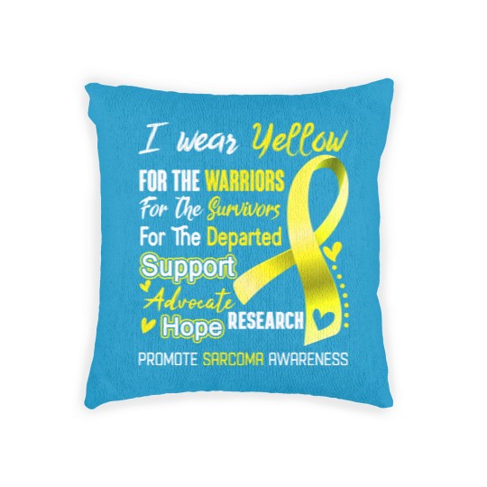 Discover I Wear Yellow For Sarcoma Awareness Support Sarcoma Warrior Gifts - Sarcoma Awareness - Woven Pillows