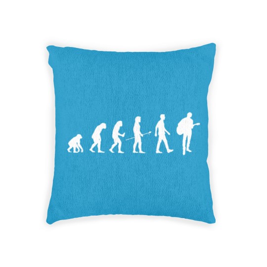 Discover Acoustic Guitar Player Evolution Guitarist Gift Woven Pillows