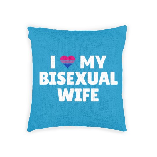 Discover Bisexual Pride - I Love My Bisexual Wife Woven Pillows