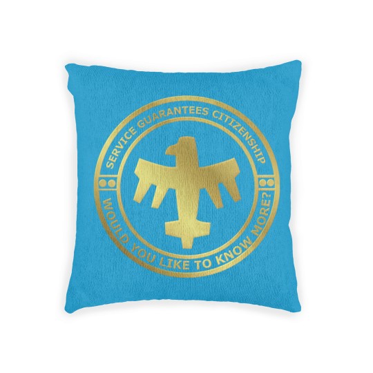 Discover Service Guarantees Citizenship. - Starship Troopers - Woven Pillows