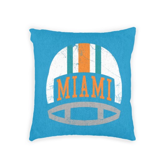 Discover Miami Retro Helmet - Aqua - Dolphins - Woven Pillows