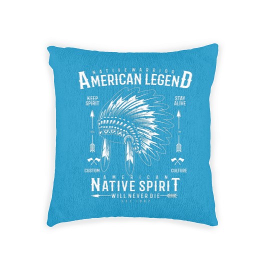 Discover Retro Native Warrior Vintage American Indian Tribe Woven Pillows