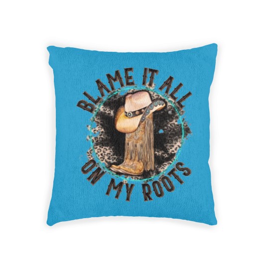 Discover Blame It All on My Roots Country Music Inspired Woven Pillows