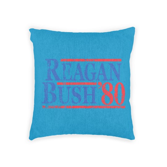 Discover Vintage Ronald Reagan George Bush 1980 Woven Pillows