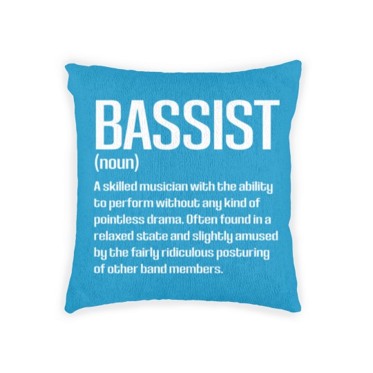 Discover Funny Bass Player Bassist Definition Woven Pillows