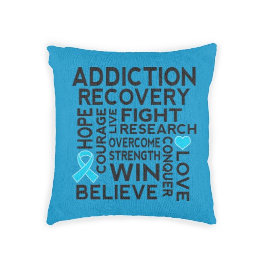 Discover Addiction Recovery Awareness Ribbon - Addiction Recovery Awareness - Woven Pillows