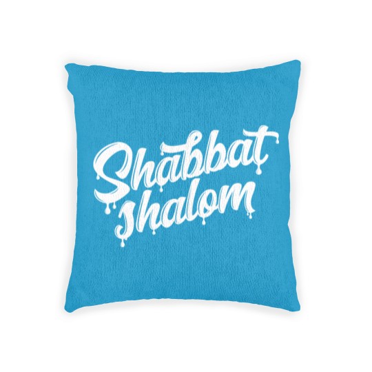 Discover Shabbat Shalom Drip - Sabbath - Woven Pillows