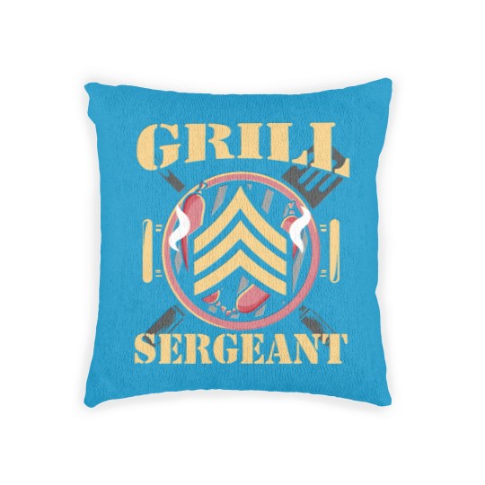 Discover Grill Sergeant - Funny BBQ Design Woven Pillows
