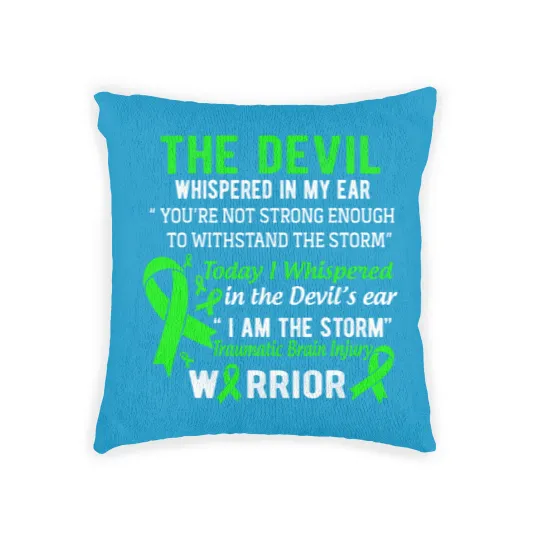 Discover I Am The Storm Traumatic Brain Injury Warrior Woven Pillows