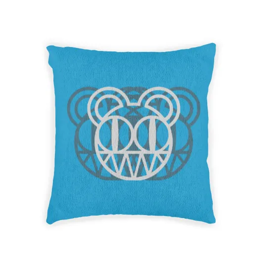 Discover Radio Bear Retro Minimalist Color Design Grey - Bear - Woven Pillows
