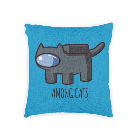 Discover Among Us black cat - Among Us - Woven Pillows