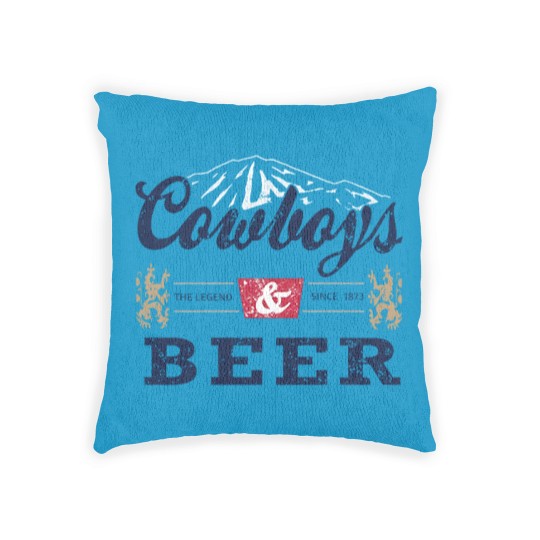 Discover Cowboys And Beer Woven Pillows, Vintage Vibe Western Woven Pillows