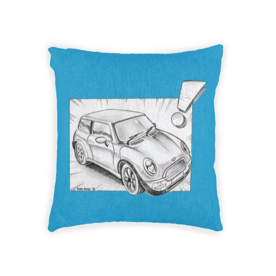 Discover Mini Cooper pencil sketch - Mini Cooper - Woven Pillows