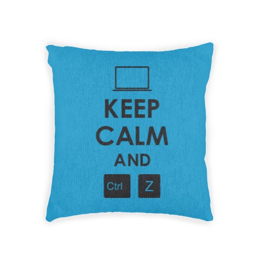 Discover keep calm and ctrl z Woven Pillows