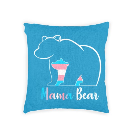 Discover LGBT Mama Bear Transgender Pride Equal Rights Rainbow Flag Woven Pillows